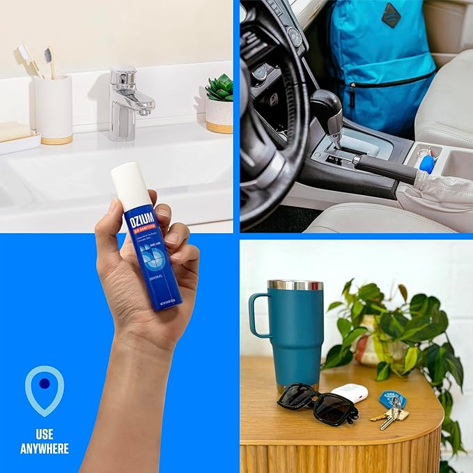 Ozium Air Sanitizer & Odor Eliminator for Homes, Cars, Offices and More, Outdoor Essence, 0.8 Oz (Pack of 3) (packaging may vary)