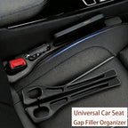 Car Seat Gap Filler, 2-Pack Universal Seat Gap Filler Organizer,Seat Side Gap Seam Filler Organizer Between Seat and Centre Console, No Drop Seat Guard for Phones,Keys & Cards, Fits Cars, SUVs, Trucks