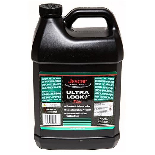Jescar Ultra Lock + - 128oz | SiO2-Infused Advanced Polymer Sealant for Long-Lasting Paint Protection and High Gloss Finish – UV Protection, Easy Application, Safe for Cars, Boats, RVs, & Motorcycles