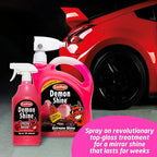 CarPlan Demon Shine 68 fl Oz (2L) with Spray Gun - Spray on Shine