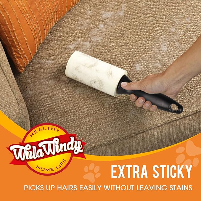 WulaWindy Lint Roller for Pet Hair, Extra Sticky Lint Rollers Pet Hair Remover for Clothes, Work Great on Pet Hair Value Pack (4 Pack) (8 Pack)