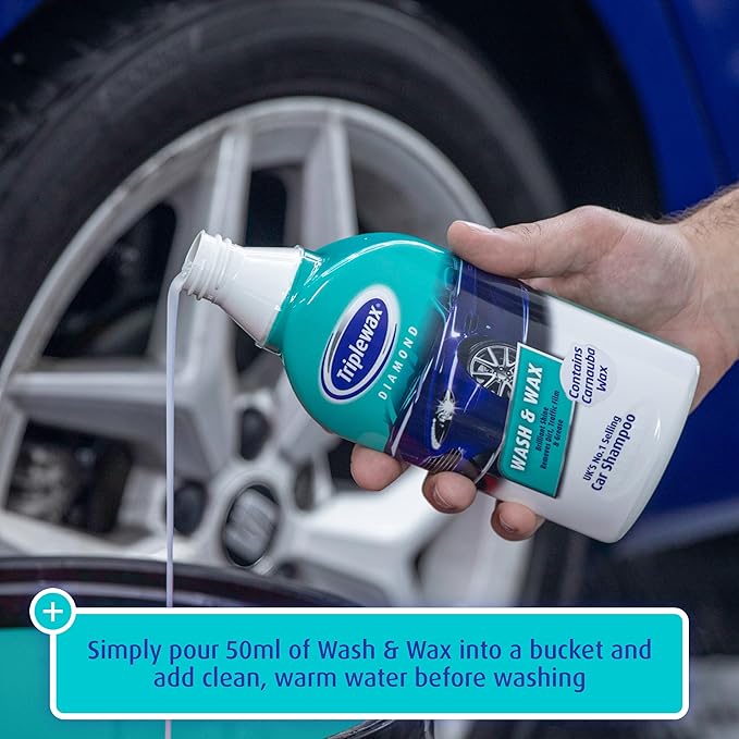 Triplewax Wash and Wax – Car Shampoo Pouch for a Streak-Free Glossy Finish, 40 fl oz