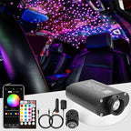 CHINLY 16w 570pcs 9.8ft (0.03in+0.04in+0.06in) RGBW LED Fiber Optic Star Ceiling Light Kit for Headliner/Home Theater