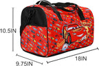 Bioworld Cars Lightning McQueen Kids' 4-Piece Travel Set With Suitcase, Duffle Bag, Toiletries Case, and Luggage Tag