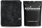RAPIDWIPE 24" x 36" Ultra Drying Towel 1300 GSM Twisted Loop Microfiber, Super Absorbent, No Streaks or Lint, Double Sided – Reusable Car Wash Towel, Auto Detailing Cloth,