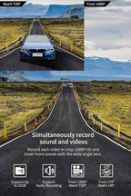 Milerong Dash Cam Front and Rear with Night Vision, Mini 1080P FHD Dash Camera for Cars, G-Sensor, Loop Recording, Parking Monitor, Motion Detection,WDR