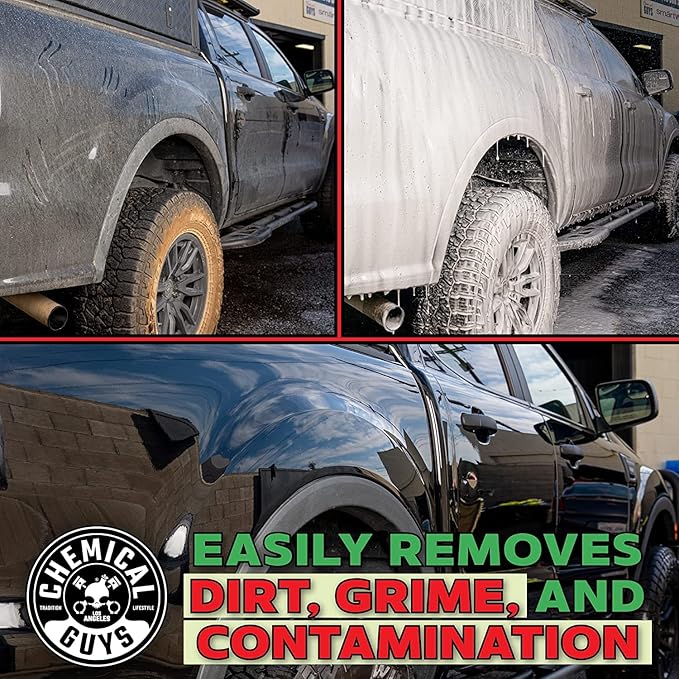 Chemical Guys CWS20864M Car Wash Starter Bundle - Watermelon Snow Foam Car Wash Soap, 64 oz (Half Gallon) Watermelon Scent + Chenille Wash Mitt (2 Items) Works on Cars, Trucks, SUVs, RVs & More