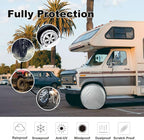 Explore Land Weatherproof Tire Covers 4 Pack Alumium Wheel Protector for Truck, SUV, Trailer, Camper, RV,S (Fits Diameter 23"-25.75") Silver, Set of 4