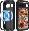 for Google Pixel 9 Pro XL Case - Compatible with MagSafe Women Cute Girls Magnetic Protective Cover Girly Kawaii Mushroom Design Heavy Duty Shockproof Phone Case for Pixel 9 Pro XL 6.8"