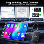 6-in-1 Android Auto Wireless Adapter and Apple CarPlay Adapter, Wireless Carplay Adapter with Netflix YouTube TF Card, Plug & Play, Easy Setup, Magic Video Ai Box for OEM Wired Apple Car Play Cars