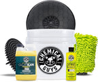 Chemical Guys CWS80364BK Car Wash Detailing Bucket, Mitt & Accessories Bundle (6 Items) Featuring Clean Slate Deep Surface Cleaning Car Wash Soap, 64 oz (.5 Gal) - for Cars, Trucks, SUVs, RVs & More