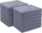 AIDEA Microfiber Cleaning Cloth 24 Pack, Microfiber Towels for Cars, Soft & Absorbent Cleaning Rags, Premium Lint Free Shop Towels for House, Kitchen, Car, 12inx16in, Grey