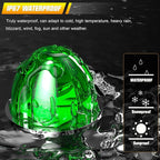 BJZ 10Pcs Green Watermelon LED Strobe+Constant Marker Lights Dual Function Watermelon-Shaped Side Marker Clearance Tail Top Cap Roof Lights for Trailer Truck Semi-Trailer Heavy-Duty Truck Bus Van