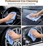 KitchLife Microfiber Cleaning Cloth Roll, 200 Pack - Tear-Away Microfiber Paper Towels, Lint-Free, Reusable, Washable for Kitchen, Car, Dishes, and Sensitive Surfaces (Blue)