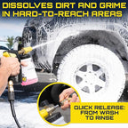 Clean Car USA Foam King Foam Cannon for Pressure Washer, Car Wash Soap Sprayer with 1/4" Quick Connector, Wide-Neck Bottle, Adjustable Snow Foam Blaster for Auto Detailing, Trucks, Motorcycles & More
