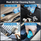 ColorCoral Portable Car Vacuum, Cordless Handheld Vacuum Cleaner with 2Pack Cleaning Gel, Air Duster Computer Vacuum Cordless Rechargeable for Car Interior, Keyboard Cleaner, Home Cleaning