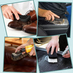 Upholstery Brush Set, Horse Brush Set, Convertible Top Brush, Cleaning Brush for Leather,Carpet, Car and Long Bristle Horse Hair Car Cleaning Brush for Car Interior Leather Seat and Home Furniture