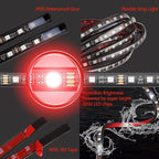 Car Underglow Lights, Yielinth Exterior LED Strip Lights with App and RF Remote Control,16 Million Colors Underglow Kit for Car