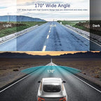 Dash Cam Front and Inside, 1296P Dual DashCams for Car, 3.16 Inch IPS Screen Driving Recorder with IR Night Vision, Loop Recording, Wide Angle Lens, 24H Parking Traffic Recorder