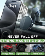 Magnetic Phone Mount for Jeep 2018-2023 Wrangler JL JLU & Gladiator JT - Dashboard Phone Holder with Magsafe for Jeep Wrangler & Gladiator Accessories (Not for 4XE)