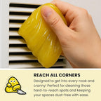 Slime Buddies Cleaning Slime | (3 Pack) 1 Lemon, 1 Apple, 1 Strawberry Scented Car Cleaning Gel | Car Interior, Cup Holder, & Keyboard Detailing Tool | Reusable Putty for Loose Dust & Dirt