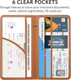 CoBak Car Registration and Insurance Holder - Vehicle Glove Box Car Organizer,Auto Truck Comparment Accessories Case with Magnetic Closure for Driver License,Cards