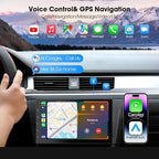 Wireless CarPlay Screen for Car & Android Auto Head Unit - Touchscreen 7 Inch Double Din Car Stereo with Backup Camera for All Cars (2+32GB NO Camera)