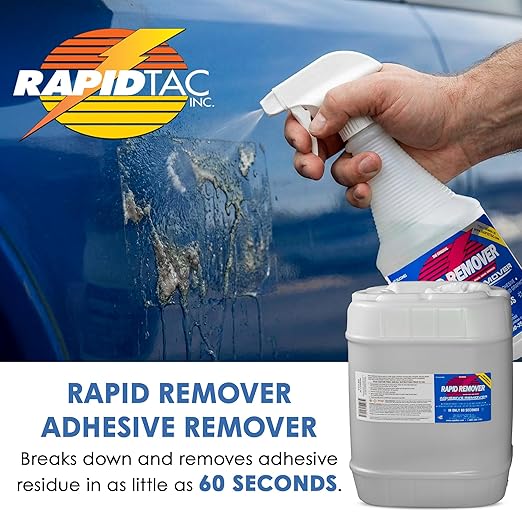 Rapid Remover Adhesive Remover 640 oz | Removes Most Adhesives in 30–60 Seconds | Safe Water-Soluble Formula | Cold Weather Ready | for Vinyl Wraps, Graphics, Decals, and Stripes