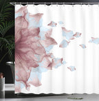 Ambesonne Flower Shower Curtain, Abstract Themed Modern Futuristic Image with Water Like Colored Artwork Print, Cloth Fabric Bathroom Decor Set with Hooks, 69" W x 75" L, Dried Rose