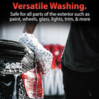 Adam's Polishes Microfiber Car Wash Mitt, Car Sponge Wrapped in Soft, Plush Fiber Cloth Material, Safe Washing with Any Car Soap, Bucket, Foam Gun, Foam Cannon, Other Cleaning Supplies