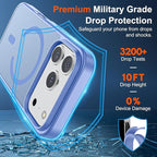 SUPFINE Magnetic for iPhone 17 Pro Case (Compatible with MagSafe)(Military Grade Drop Protection) Translucent Matte Shockproof with Anti-Fingerprint Phone Cover 2025,Blue Purple