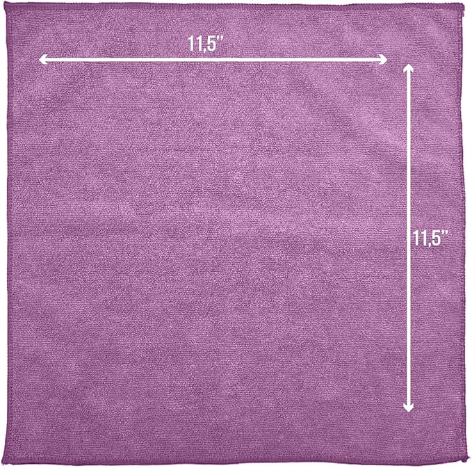 GREEN LIFESTYLE Microfiber Cleaning Cloth 11.5" x 11.5" 750 Pack - Edgeless Microfiber Towels for Cars, Cleaning Rags, Lint Free Car Microfiber Towel, Reusable Cleaning Cloths (Multicolor)