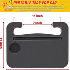 2-in-1 Steering Wheel Desk - Steering Wheel Tray Table with Seat Gap Filler Organizer | Car Food Tray for Driver | Car Desk for Laptop & Eating - Work Road Trip Essentials Accessories
