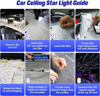 12W Twinkle&Meteor 2 in 1 RGBW Starlight Headliner Kit, 650pcs*0.03in*9.8ft+96pcs Shooting Star Lights for Car/Home Ceiling, Fiber Optic Lights with Bluetooth APP/Remote Control/Music Effect