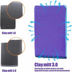 Auto Detailing Clay Bar Mitt, Detailing Clay Mitt for Paint, Glass, Wheels, Car’s Paint Claying, Paint Prep for Wax, Polish and Sealant (8.7in. x 5.7in, Purple)