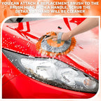 Layhit 5 Pcs Car Wash Mitt Set, Brush Not Included, Microfiber Mitt Cleaning Car Truck Washing Tools Kit RV Pickup Chenille Scratch Replacement (Orange)