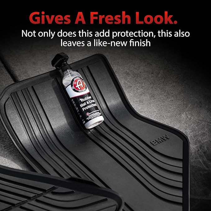 Adam's Polishes Rubber Mat & Liner Protectant (16 fl. oz) - Rubber Floor Mat Protective Spray Car Detailing | Non-Sticky, Non-Greasy, Non-Slip Formula | Restores Mats, Truck Bed Liners, Trunk & More