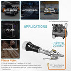GOCCIDA Mini Tornado Air Gun with Detachable Brush,Vortex Cleaning Gun Trumpet Head High Pressure Dryer Blow Gun,Car Cleaning Air Gun Kit for Quickly Blasts Dirt