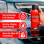 Mothers Speed Foaming Bug & Tar Remover, 18.5 oz. Aerosol — Fast-Acting, No-Drip Foam for Bug Splatters, Bird Droppings, Tar, Sap & Road Grime — Safe on Paint, Chrome, Glass, Plastic, PPF (16719)