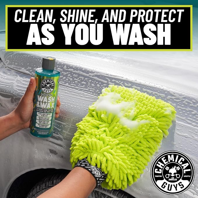 Chemical Guys CWS10216 Sudpreme Wash & Wax Extreme Shine Foaming Car Wash Soap (Safe for Cars, Trucks, SUVs, Motorcycles, RVs & More) 16 fl oz