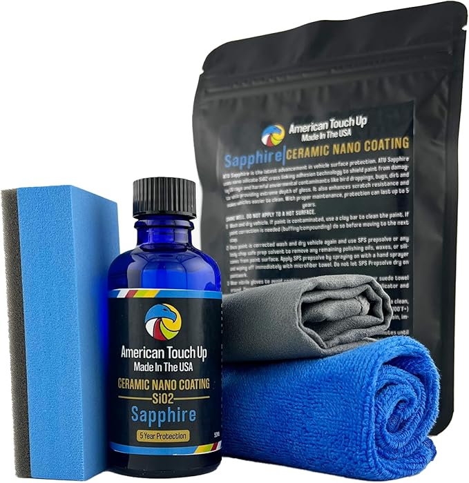 American Touch Up Sapphire Ceramic Coating Kit – Si02 Nano Coating 5 Year Protection For Automotive Detailing
