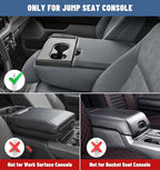 Sinvanho Center Console Organizer for 2011-2024 2025 Ford F150 F250 F350 F450 F550 F650 Accessories, Front Center Seat Headrest Storage Tray for Pickup Truck Middle Armrest Box, Jump Seat Only