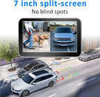 HD 1080P Wireless Backup Camera for Trucks - 7 Inch Monitor with Backup Camera for Pickups Trucks, Cars, SUVs - Color Night Vision, 2 Channels, Easy Install for Towing & Parking