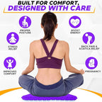EcoNour Gel Seat Cushion for Long Sitting (Large & Thick) - Pressure Relief Honeycomb Support for Back, Sciatica, Coccyx, Hip & Tailbone Pain | Seat Pad for Office Chair, Wheelchair & Car