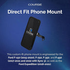 Course Motorsports DirectFit Phone Mount | MagSafe Compatible Head Non Charging | Compatible with Ford F150 (2015–2020), F250/F350/F450/F550 (2017–2022 Sync 3) & Expedition (2018–2021) - Left or Right