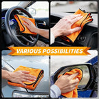 20 Pack Microfiber Car Drying Towel, 15.7 x 23.6 Inch Car Microfiber Cleaning Towels Bulk, Lint-Free, Quick Drying, Dual-Sided Detailing Buffing Polishing Waxing Soft Towels for SUV, Truck and Boats