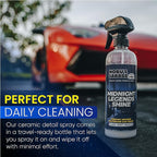 Nobu’s Garage Ceramic Car Detail Spray for Professional Auto Detailing, 16 oz Bottle, Quick Spray-On Detailer and Maintenance Coating, Waterless Wash for Paint, Glass, Chrome, and Plastic (16, Liquid)