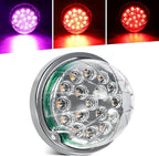 Partsam 1Pc Dual Revolution 17 LED Watermelon Light for Semi Truck, Red Stop Turn Signal and Marker to Purple Auxiliary Light, Underglow Light Compatible with Freightliner Kenworth Peterbilt