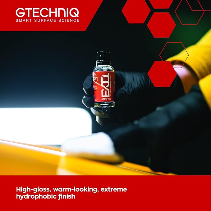 Gtechniq EXO Crystal Hydrophobic, Dirt Repellent Coating for Cars, Easy to Apply - 50ml (Sufficient for 1 Med-Large Car) - 18-24 Month Protection