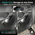 Front Door Grab Handle Pocket Organizer Compatible with 2011-2018 Jeep Wangler JK JKU Rubicon Sahara 2/4-Doors Accessories, Door Side Hanging Storage Box Expansion Accessories